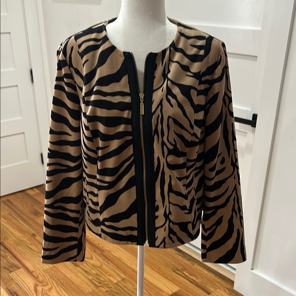 Chico’s Women's Zebra Print Jacket